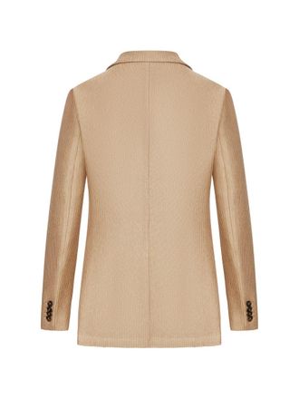 Tagliatore Double-Breasted Cotton Blazer - Beige
