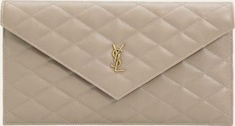 Saint Laurent YSL Quilted Leather Pouch Bag