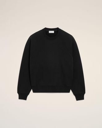 Ami Black Cotton Embossed Ami De Coeur Sweatshirt Black - XXL - Unisex