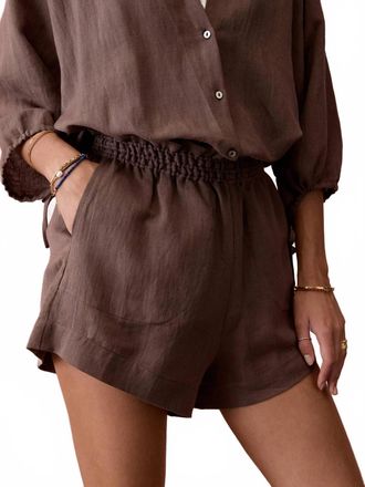 Boteh La Ponche Short In Mocha Mousse