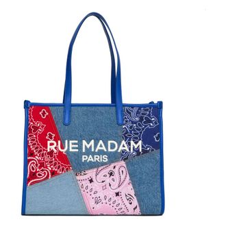 Rue Madam Paisley Shopping Bag - female - Rue Madam - Shopping Bags - Blue - ONE SIZE - Bags