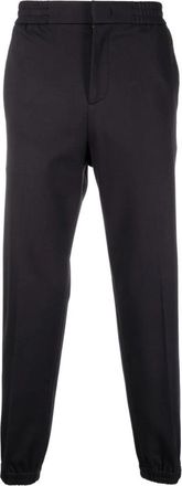 Emporio Armani Jersey Twill Broek met Elastische Taille - Heren - Sweatpants - Blauw - 2XL - Leer - Broeken