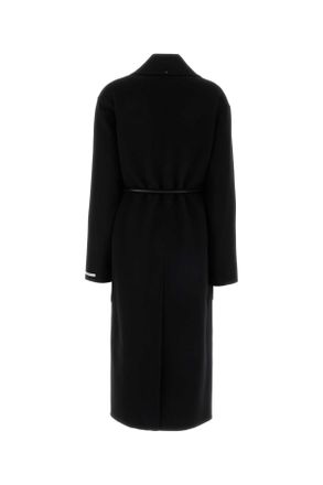 Sportmax Nero Exterior: Virgin Wool Cappotti Coat