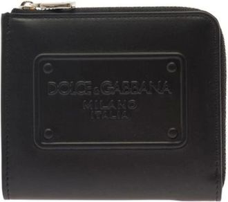 Dolce & Gabbana Portafoglio con zip e logo impresso - - Accessories - Uomo - Nero - ONE SIZE