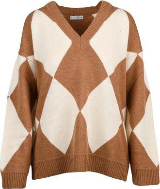 Ballantyne Truien & Vesten, Dames, Veelkleurig, S, Wol, Pullover met V-hals
