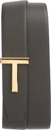 Tom Ford T Icon Reversible Soft Grain Leather Belt in Enb Brown/black at Nordstrom, Size 100