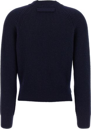 Victoria Beckham Womens Blue Wool Cardigan Clothing