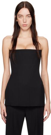 トップス MAISON MARGIELA Draped-panel bustier top Maison Margiela Corset Top in Black | FWRD