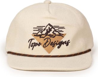 Topo Designs Corduroy Trucker Hat White