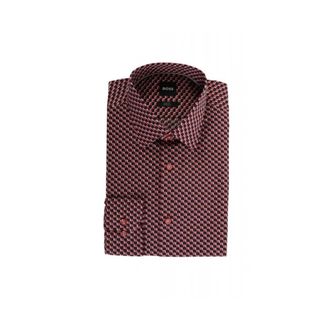 HUGO BOSS Overhemden > Nette Overhemden - Heren - Zakelijke Overhemden - Rood - L - Overhemden