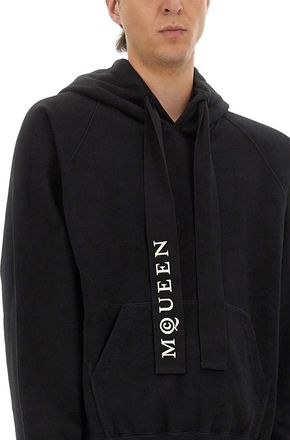 Alexander McQueen 100% Cotton Hoodie - Black
