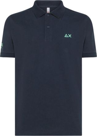 Sun 68 Katoenen Polo Shirt met Korte Mouwen - Heren - Polos - Blauw - S - Katoen - Tops