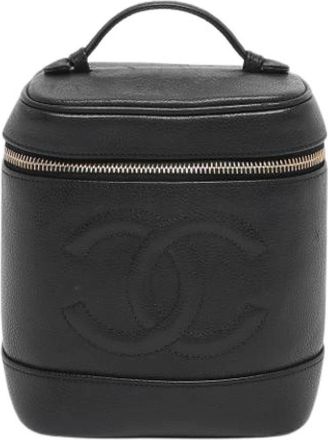 Chanel Pre-owned Leren Handtas - Dames - Vintage Handtas - Zwart - ONE Size - Leer - Vintage