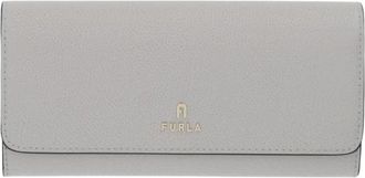 Furla Camelia Continental Portemonnee - Dames - Portefeuilles - Grijs - ONE Size - Su&egrave;de - Accessoires