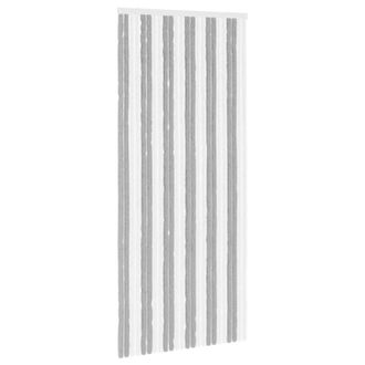 vidaXL Cortina De Insectos De Chenilla Gris Y Blanco 100 X 230 Cm Vidaxl