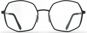 Blackfin Bf1081 Sable Octagonal Black Titanium Eyeglasses with Adjustable Nose Pads