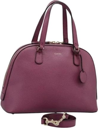 Gucci Pre-owned Handbags, female, Pink, Size: ONE SIZE Pre-owned Vintage Leather Handbag