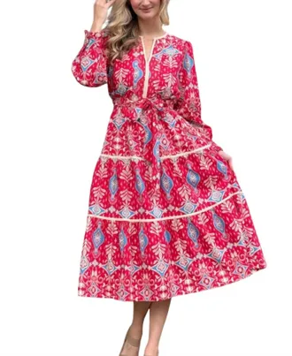 Merci The Camille Dress In Red