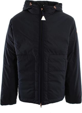 Moncler Korte Donsjas - Heren - Winterjassen - Blauw - L - Katoen - Jassen