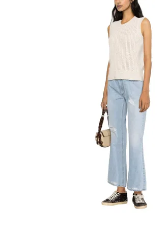 Golden Goose Chunky Knit Tank Top - Off-White