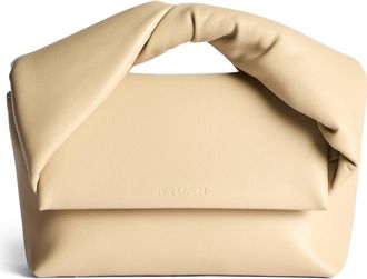 J.W.Anderson Midi Twister Leather Handbag in Taupe at Nordstrom