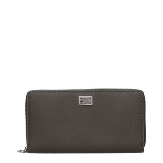 Dolce & Gabbana Dolce&Gabbana Herrens Geldb&ouml;rse aus gr&uuml;nem/khakifarbenem Leder