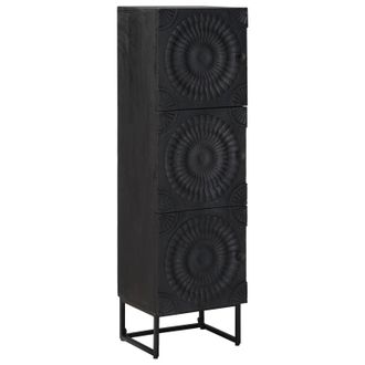 vidaXL Aparador Alto Negro 35 X 30 X 120 Cm Vidaxl