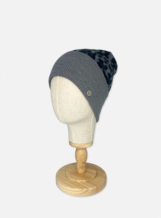 Nooki Design Womens Darcy Leopard Beanie - Grey Mix - Size: ONE
