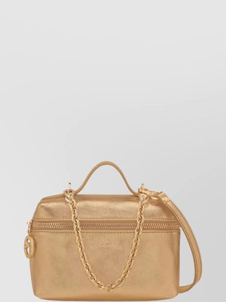 Longchamp chain strap cross-body satchel bag