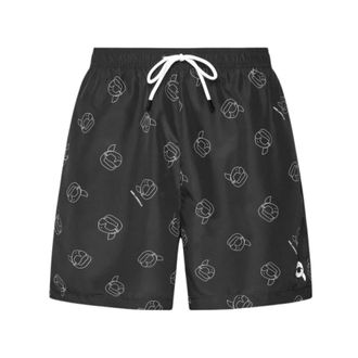 Karl Lagerfeld Heren, Badkleding, Zwart, Maat: XL Poliester