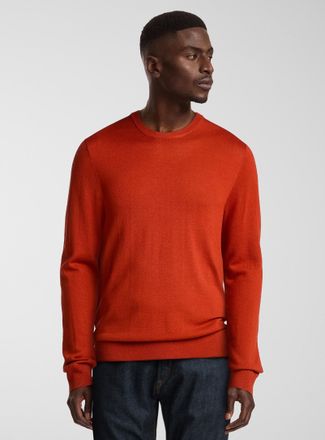 Le 31 Mens Responsible merino wool crew-neck sweater