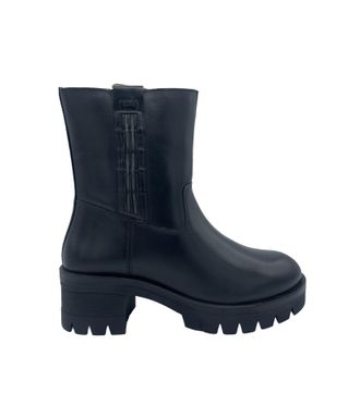 Stepney Workers Club Osprey Londen De Indiana Leren Dames Zwarte Laarzen