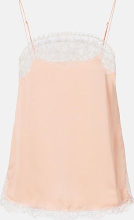 Faithfull The Brand Hanna lace-trimmed satin camisole