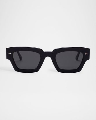 Ahlem Villette Acetate & Nylon Rectangle Sunglasses