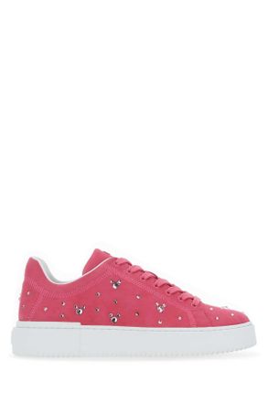 Stuart Weitzman Womens Fuchsia Suede Sneakers - Dusty Pink - Size EU 36