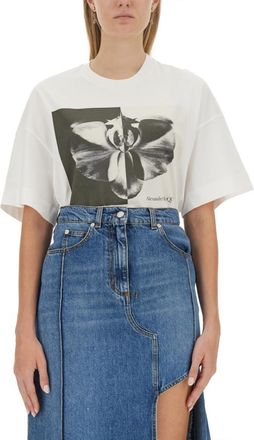 Alexander McQueen White Graphic Crew Neck T-Shirt