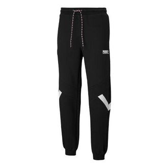 Puma Casual Sports Drawstring Bundle Feet Long Pants Black 531336-01