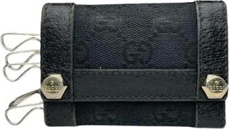 Gucci Pre-owned Accessories, female, Black, Size: ONE SIZE Pre-owned Leather Key-holders