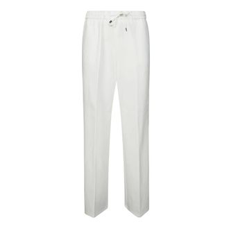 Berwick 1707 Straight Trousers, female, White, Size: 2XS Pantalone Palazzo con Elastico