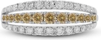 HYT Jewelry 18kt white gold diamond ring - women - 18kt White Gold/Diamond - 7 1/2 - Silver