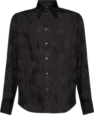 John Richmond Klassieke Overhemd met Gestructureerd Effect - Heren - Casual Overhemden - Zwart - M - Overhemden