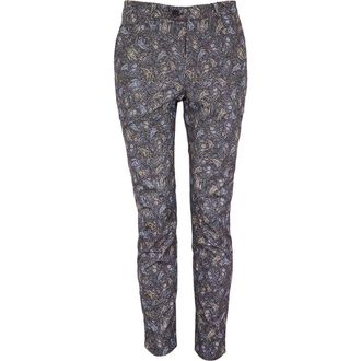 Lords of Harlech Jack Flat Front Stretch Sateen Pant in Madrid Paisley Smoke at Nordstrom, Size 36 X 32