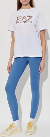 Emporio Armani T-shirt With Shimmering Sequins, Womens, White