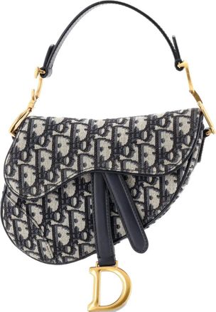 Dior Saddle Handbag Oblique Canvas Mini shoulder bag - Blu