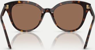 Swarovski Occhiali da sole a farfalla havana scuro con lenti marroni-Marrone