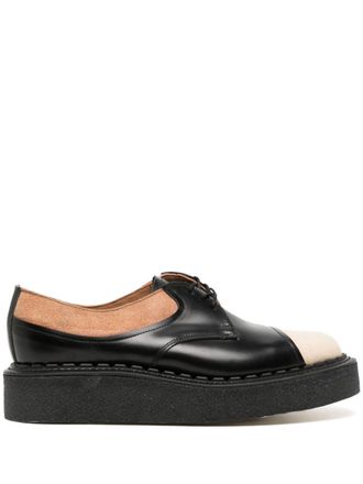 Comme Des Gar&ccedil;ons colour-block leather oxford shoes - men - Calf Leather/Calf Leather/Rubber - 9 - Black