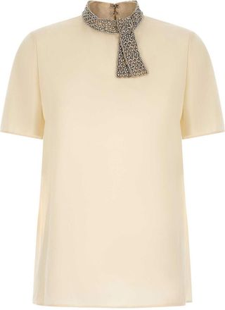 Valentino Garavani Jewel Collar Top