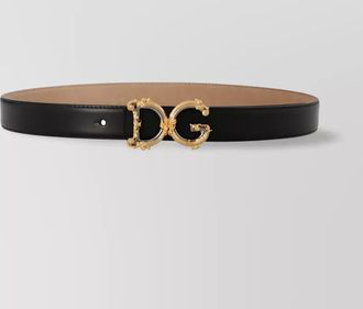 Dolce & Gabbana ornate logo leather belt