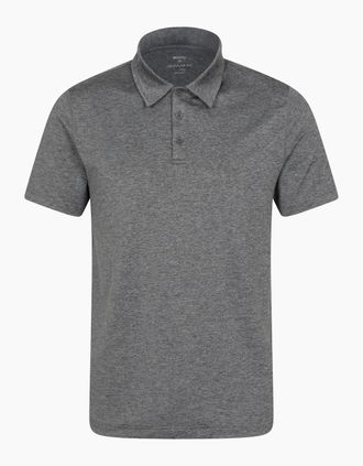 Mountain Warehouse Mens Mountain Warehouse Mens Deuce IsoCool Polo Shirt - Grey - Size: 38