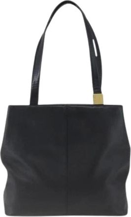 Burberry Pre-owned Tote Bags, female, Black, Size: ONE SIZE Pre-owned Leather Shoulder Bag